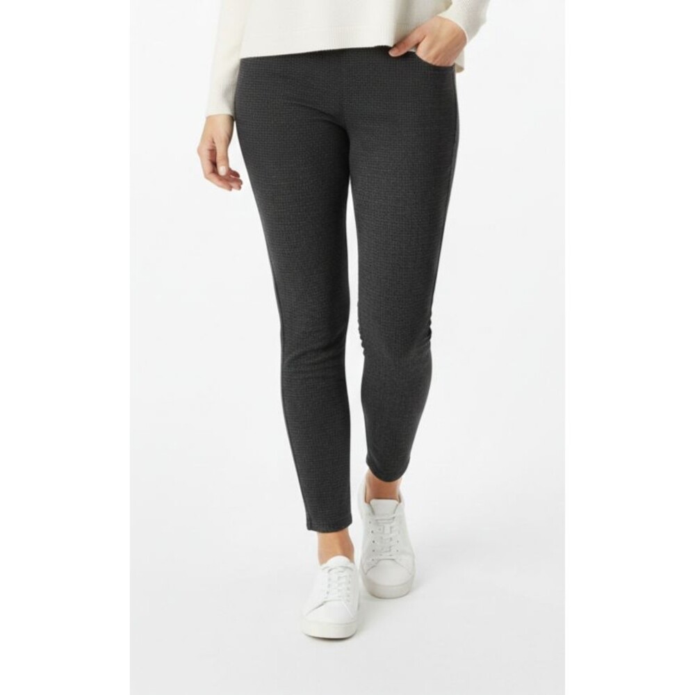 J. Jill Leggings Ponte Knit Women's Size Small Gray Textured Stretch Pull On EUC